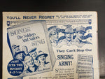 Antique WW1 1918 Sheet Music Just Like Washington Gen. Pershing Will Cross Rhine