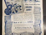 Antique WW1 1918 Sheet Music Just Like Washington Gen. Pershing Will Cross Rhine