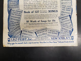 Antique WW1 1918 Sheet Music Just Like Washington Gen. Pershing Will Cross Rhine