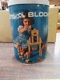 Vintage Children's Playskool 1975 Natural Finish Blocks Wooden NO.655 Durable