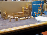 Vintage Children's Playskool 1975 Natural Finish Blocks Wooden NO.655 Durable