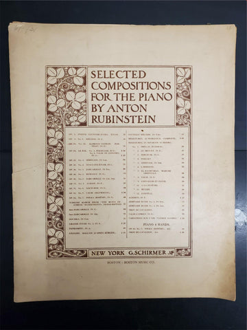 Antique 1882 Sheet Music Selected Compositions For The Piano 140 Years Old Rare!