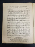 Antique 1916 WW1 Sheet Music GoodBye Good Luck God Bless You Gorgeous Cover Rare