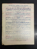 Antique 1911 Sheet Music Humoreske Collectible By Anton Dvorak De Luxe Music Co.