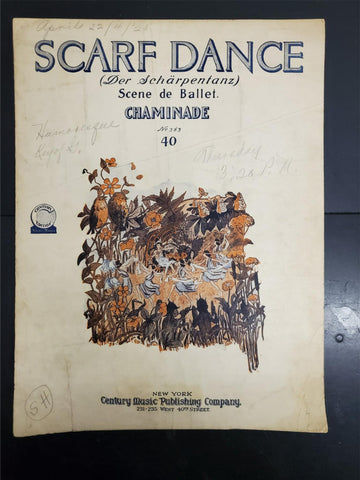 Vtg 1920s Roaring 20's Scarf Dance Sheet Music Scene De Ballet No 383 Chaminade