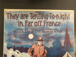 Antique 1918 WW1 Sheet Music They Are Tenting Tonight in Far Off France