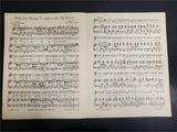 Antique 1918 WW1 Sheet Music They Are Tenting Tonight in Far Off France