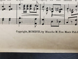 Antique 1918 WW1 Sheet Music They Are Tenting Tonight in Far Off France