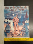 Antique 1918 WW1 Sheet Music They Are Tenting Tonight in Far Off France