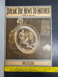 Rare Antique 1897 Spanish American War Era Sheet Music Break The News To Mother