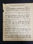 Antique 1917 WW1 Sheet Music America Needs You Like A Mother Collectible Music