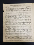 Antique 1917 WW1 Sheet Music America Needs You Like A Mother Collectible Music