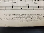 Antique 1916 WW1 Sheet Music Down Honolulu Way Song Ballad Collectible Unique