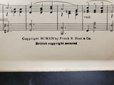 Antique WW1 1914 Sheet Music One Wonderful Night Ballad Collectible Music Rare