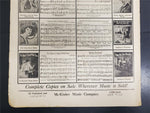 Antique WW1 1914 Sheet Music One Wonderful Night Ballad Collectible Music Rare
