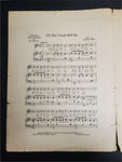 Antique 1917 WW1 Sheet Music Till The Clouds Roll By Oh Boy! Collectible Music