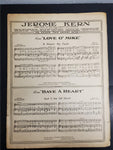 Antique 1917 WW1 Sheet Music Till The Clouds Roll By Oh Boy! Collectible Music