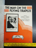 Vtg 1935 Sheet Music Post Great Depression The Man On The Flying Trapeze Ballad