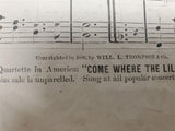 Antique 1880 Sheet Music Good Night Gentle Folks Very Old Collectible Rare Music