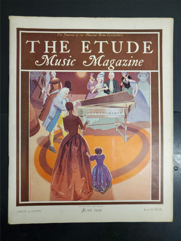VTG June 1929 The Etude Music Magazine Buying The New Spinet Title Sheet Music