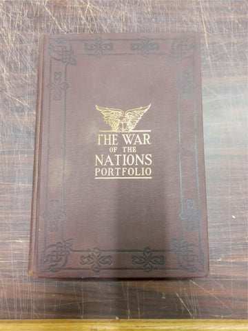 Antique 1914-1919 The War Of The Nations Portfolio Etchings Book In Rotogravure