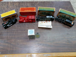 Vtg Glass Avon Auto Train toy Collectibles Lot Steam Engine Bell Race Car Packar