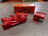 Vtg Glass Avon Auto Train toy Collectibles Lot Steam Engine Bell Race Car Packar
