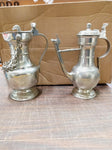 Vintage Swiss Aarau Pewter Tankard W Rams Head & Vintage German Pewter Pitcher
