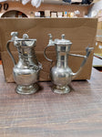 Vintage Swiss Aarau Pewter Tankard W Rams Head & Vintage German Pewter Pitcher