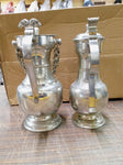 Vintage Swiss Aarau Pewter Tankard W Rams Head & Vintage German Pewter Pitcher