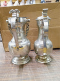Vintage Swiss Aarau Pewter Tankard W Rams Head & Vintage German Pewter Pitcher