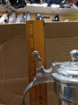Vintage Swiss Aarau Pewter Tankard W Rams Head & Vintage German Pewter Pitcher