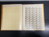 Vtg Stamp Collection 590 Stamps Total-11 Sheets Lincoln B. Franklin A. Mellon VF