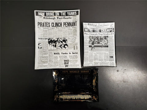 1960 Pittsburgh Post Gazette Pirates 1971 Were The Champs/World Series Ashtrays