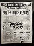 1960 Pittsburgh Post Gazette Pirates 1971 Were The Champs/World Series Ashtrays