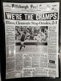 1960 Pittsburgh Post Gazette Pirates 1971 Were The Champs/World Series Ashtrays