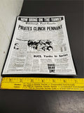 1960 Pittsburgh Post Gazette Pirates 1971 Were The Champs/World Series Ashtrays