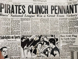 1960 Pittsburgh Post Gazette Pirates 1971 Were The Champs/World Series Ashtrays
