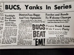 1960 Pittsburgh Post Gazette Pirates 1971 Were The Champs/World Series Ashtrays