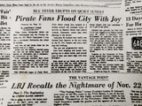 1960 Pittsburgh Post Gazette Pirates 1971 Were The Champs/World Series Ashtrays