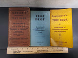 Vtg 1954-1956 Railroad Train Time Books Brotherhood Locomotive Engineers Collect