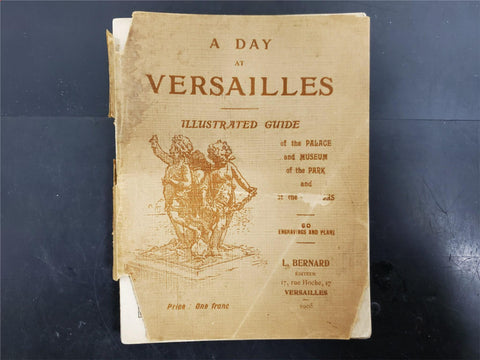 VTG Early 1900's A Day At Versailles Illustrated Guide of Palace & Museum France