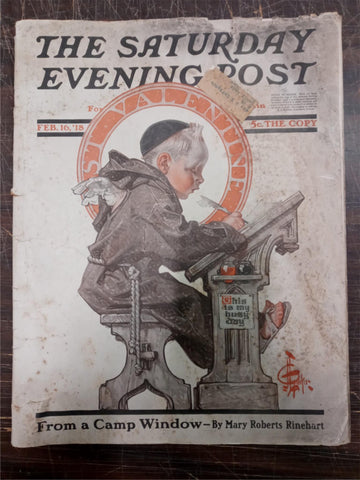 VTG February 16, 1918 The Saturday Evening Post "From A Camp Window" Magazine