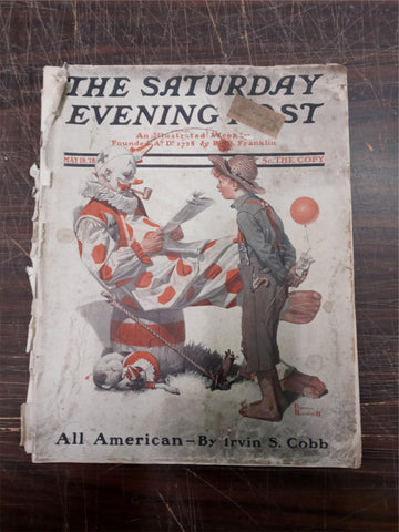 Vtg May 1918 Saturday Evening Post All American Weekly Illus WW1 Magazine Ads