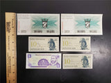 Vtg Lot 6 Paper Currency Money Notes Bosnia & Hercegovina Indonesia Nicaragua