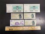 Vtg Lot 6 Paper Currency Money Notes Bosnia & Hercegovina Indonesia Nicaragua