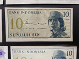 Vtg Lot 6 Paper Currency Money Notes Bosnia & Hercegovina Indonesia Nicaragua