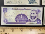 Vtg Lot 6 Paper Currency Money Notes Bosnia & Hercegovina Indonesia Nicaragua