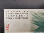 Vtg Lot 6 Paper Currency Money Notes Bosnia & Hercegovina Indonesia Nicaragua