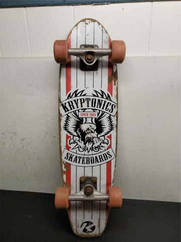 Wooden Kryptonics Skateboard Since 1965 Eagle Graphic Tony Hawk Huck Jam Trucks